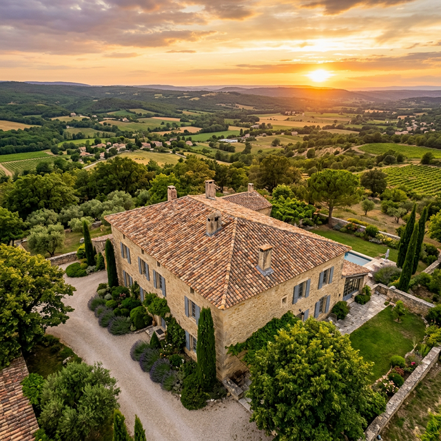 Toiture en tuiles terre cuite sur maison française